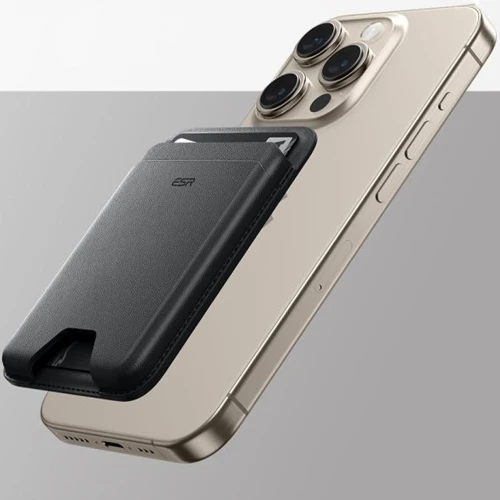 Portfel na karty z blokadą RFID ESR Magnetic Wallet do MagSafe, czarny (10/11)