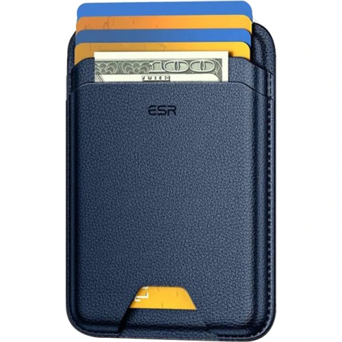Portfel na karty z blokadą RFID ESR Magnetic Wallet do MagSafe, granatowy (2/11)