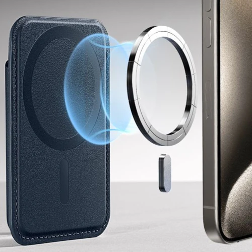 Portfel na karty z blokadą RFID ESR Magnetic Wallet do MagSafe, granatowy (11/11)