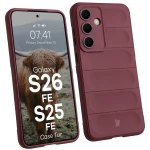 Pancerne etui Bizon Case Tur do Galaxy S26 FE/S25 FE, burgundowe