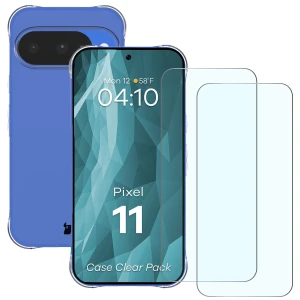Elastyczne etui + 2x szkło hartowane Bizon Case Clear Pack do Google Pixel 11