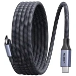 Kabel magnetyczny do szybkiego ładowania UGREEN L537 240W USB-C do USB-C, PD 3.1, E-Marker, 0,5 m, szary