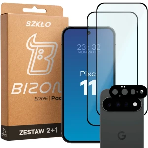2x Szkło + szybka na aparat Bizon Glass Edge Pack do Google Pixel 11