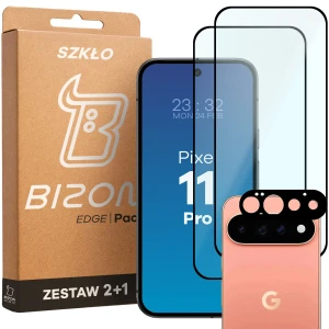 2x Szkło + szybka na aparat Bizon Glass Edge Pack do Google Pixel 11 Pro