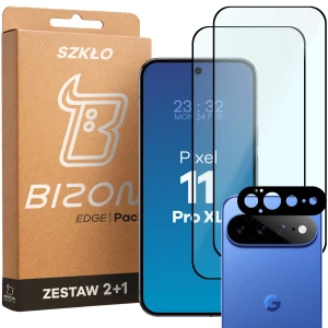 2x Szkło + szybka na aparat Bizon Glass Edge Pack do Google Pixel 11 Pro XL
