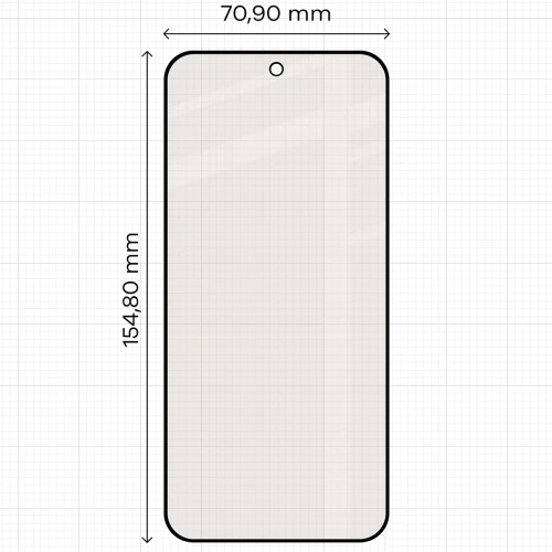 Matowe szkło hartowane Bizon Glass Matte Duo do OPPO Reno16 F, OPPO Reno16 FS, czarna ramka, 2 sztuki (2/4)