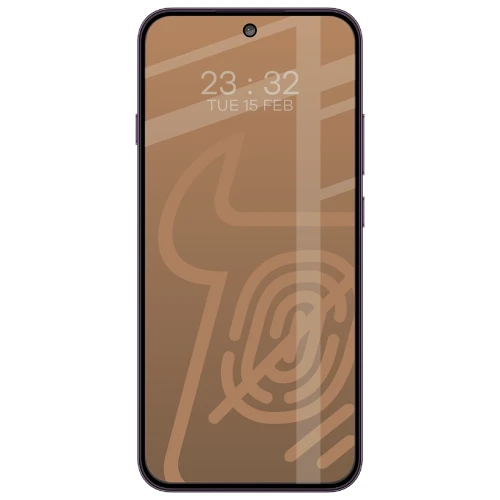 Matowe szkło hartowane Bizon Glass Matte Duo do OPPO Reno16 F, OPPO Reno16 FS, czarna ramka, 2 sztuki (3/4)