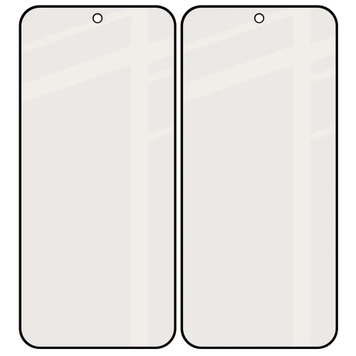 Matowe szkło hartowane Bizon Glass Matte Duo do OPPO Reno16 F, OPPO Reno16 FS, czarna ramka, 2 sztuki (4/4)