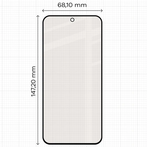 Matowe szkło hartowane Bizon Glass Matte Duo do OPPO Reno16 / Pro, czarna ramka, 2 sztuki (2/4)