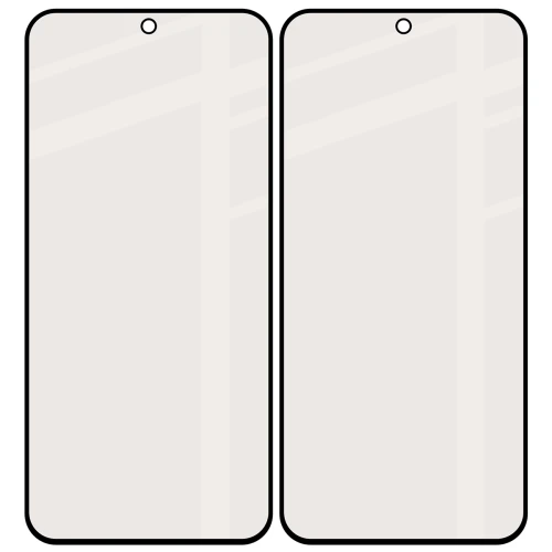 Matowe szkło hartowane Bizon Glass Matte Duo do OPPO Reno16 / Pro, czarna ramka, 2 sztuki (4/4)