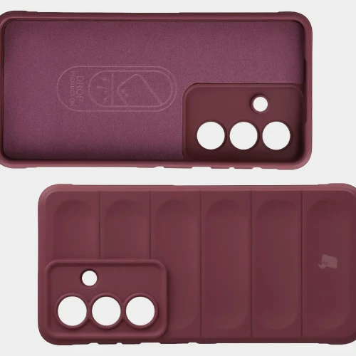 Pancerne etui + szkło hartowane Bizon Tur Pack do Galaxy S26, burgundowe (7/10)