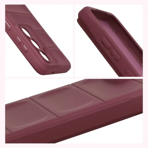 Pancerne etui + szkło hartowane Bizon Tur Pack do Galaxy S26, burgundowe (8/10)