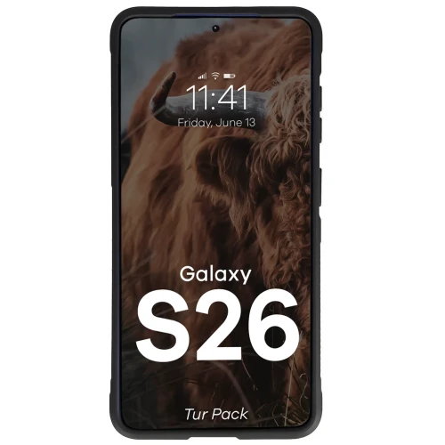 Pancerne etui + szkło hartowane Bizon Tur Pack do Galaxy S26, czarne (6/10)
