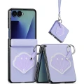 Etui ze smyczką Dux Ducis Luvy do Galaxy Z Flip8, fioletowe z muszelką (2/7)