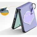 Etui ze smyczką Dux Ducis Luvy do Galaxy Z Flip8, fioletowe z muszelką (4/7)