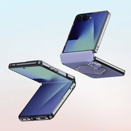 Etui ze smyczką Dux Ducis Luvy do Galaxy Z Flip8, fioletowe z muszelką (6/7)