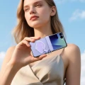 Etui ze smyczką Dux Ducis Luvy do Galaxy Z Flip8, fioletowe z muszelką (7/7)