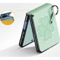 Etui ze smyczką Dux Ducis Luvy do Galaxy Z Flip8, zielone z koniczyną (4/7)