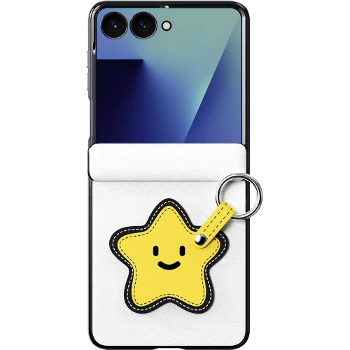 Etui ze smyczką Dux Ducis Luvy do Galaxy Z Flip8, białe z żółtą gwiazdą (1/7)
