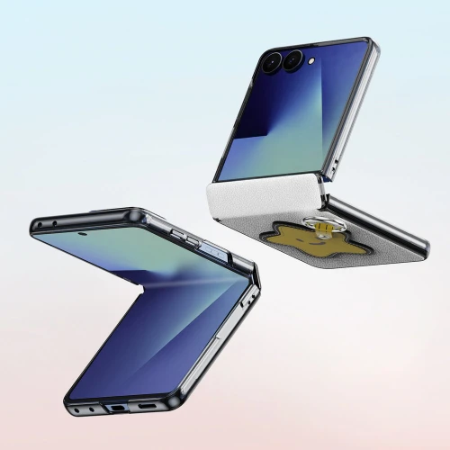 Etui ze smyczką Dux Ducis Luvy do Galaxy Z Flip8, białe z żółtą gwiazdą (6/7)