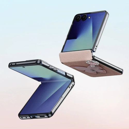 Etui ze smyczką Dux Ducis Luvy do Galaxy Z Flip8, różowe z motylem (6/7)