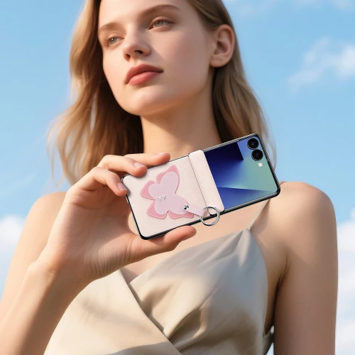 Etui ze smyczką Dux Ducis Luvy do Galaxy Z Flip8, różowe z motylem (7/7)