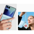Etui ze smyczką Dux Ducis Luvy do Galaxy Z Flip8, niebieske z różowym sercem (3/7)