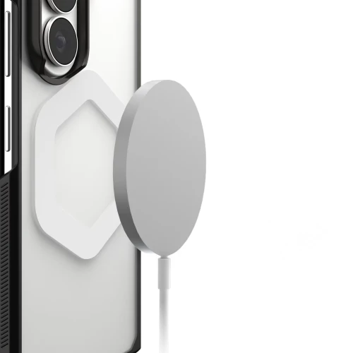 Etui Urban Armor Gear Mouve do MagSafe do Galaxy Z Fold8 Ultra, przezroczyste z czarną ramką