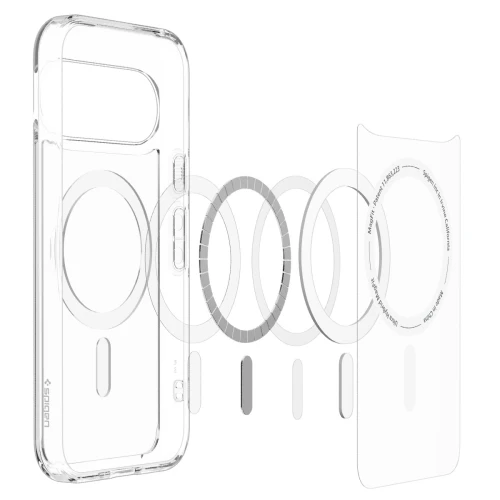 Etui Spigen Ultra Hybrid Mag do MagSafe do Google Pixel 11, przezroczysto-białe