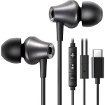 Słuchawki przewodowe dokanałowe, USB-C, Ugreen EP105, czarne