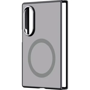 Etui Samsung Mirror Magnet Case do Galaxy Z Fold8, do MagSafe, Srebrne z czarną ramką