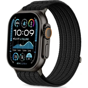 Pasek Tech-Protect Nylon Sport do Apple Watch 8 / 9 / 10 / 11 / SE / Ultra (44 / 45 / 46 / 49 mm),  czarny