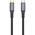 Kabel Fixed Media Cable USB-C do USB-C (USB4) 40Gbps / 240W / 8K@60Hz, 0,35 m, czarny