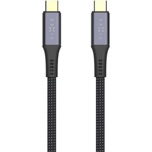 Kabel Fixed Media Cable USB-C do USB-C (USB4) 40Gbps / 240W / 8K@60Hz, 0,35 m, czarny