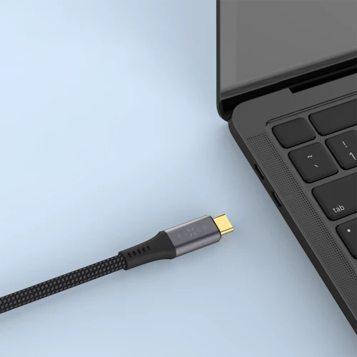 Kabel Fixed Media Cable USB-C do USB-C (USB4) 40Gbps / 240W / 8K@60Hz, 0,35 m, czarny