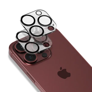 Szkło ochronne na obiektyw aparatu do iPhone 16 Pro / Max, Whitestone CLenZ Camera Protector, 1 komplet.