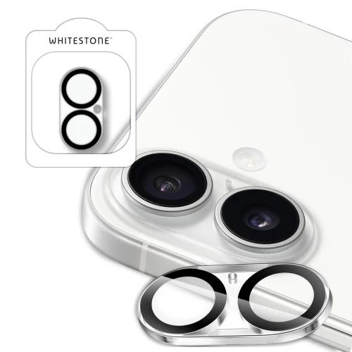 Szkło ochronne na obiektyw aparatu do iPhone 16 / Plus, Whitestone CLenZ Camera Protector, 1 komplet. (3/4)