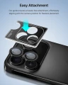Szkło ochronne na obiektyw aparatu do iPhone 17 Pro / Max, Whitestone CLenZ Camera Protector, 1 komplet (4/6)