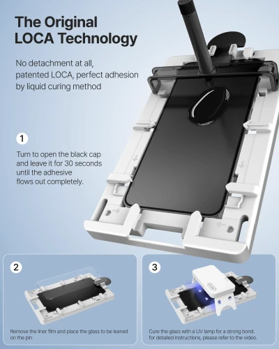 Szkło antyrefleksyjne Whitestone Dome Glass AR z lampą UV do iPhone Air, 2 szt. (5/6)