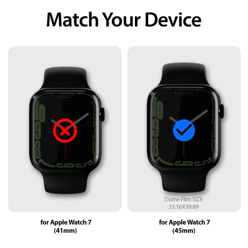 Folia ochronna TPU na ekran do Apple Watch 9 / 8 / 7 (45 mm), Whitestone Dome Premium Film, 6 szt.