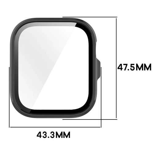 Etui ze szkłem do zegarka Bizon Case Watch Adamo do Huawei Watch Fit 5 Pro, czarne (2/8)