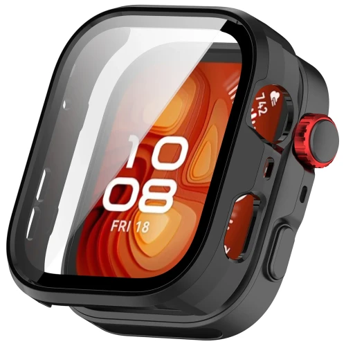 Etui ze szkłem do zegarka Bizon Case Watch Adamo do Huawei Watch Fit 5 Pro, czarne (4/8)