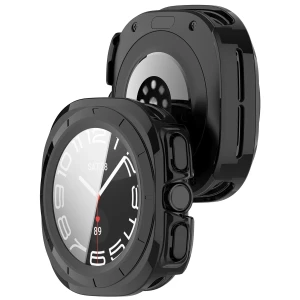 Etui ze szkłem do zegarka Bizon Case Watch Adamo do Galaxy Watch Ultra 2 47mm (2026), czarne