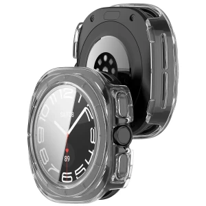 Etui ze szkłem do zegarka Bizon Case Watch Adamo do Galaxy Watch Ultra 2 47mm (2026), przezroczyste