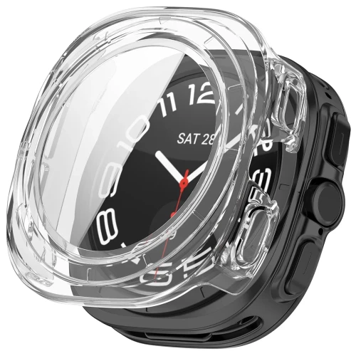Etui ze szkłem do zegarka Bizon Case Watch Adamo do Galaxy Watch Ultra 2 47mm (2026), przezroczyste (4/8)