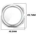 Etui ze szkłem do zegarka Bizon Case Watch Adamo do Galaxy Watch Ultra 2 47mm (2026), satynowo srebrne (2/8)