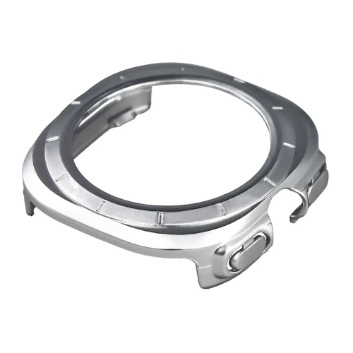 Etui ze szkłem do zegarka Bizon Case Watch Adamo do Galaxy Watch Ultra 2 47mm (2026), satynowo srebrne (6/8)