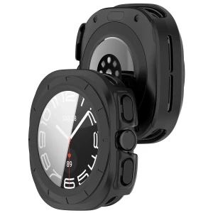 Etui ze szkłem do zegarka Bizon Case Watch Adamo do Galaxy Watch Ultra 2 47mm (2026), matowe czarne