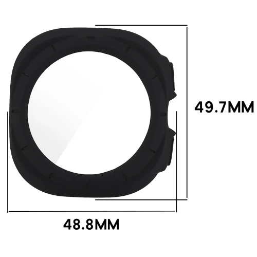 Etui ze szkłem do zegarka Bizon Case Watch Adamo do Galaxy Watch Ultra 2 47mm (2026), matowe czarne (2/8)