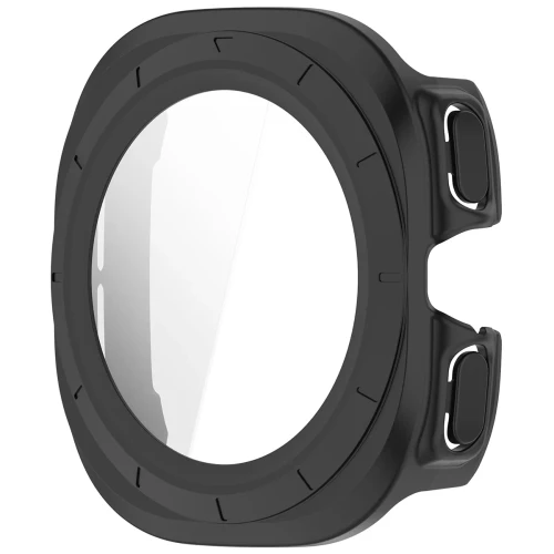 Etui ze szkłem do zegarka Bizon Case Watch Adamo do Galaxy Watch Ultra 2 47mm (2026), matowe czarne (3/8)